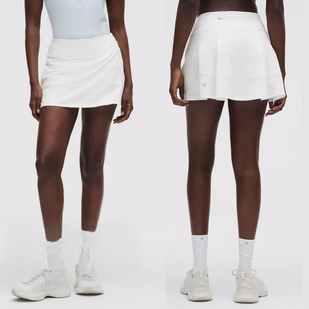 Lululemon Pace Rival MidRise Skirt White New With Tags Size 14